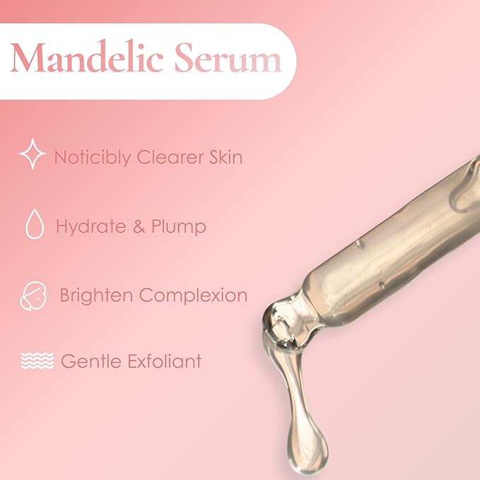 Mandelic Acid Serum Toner Exfoliant | Great For Acne Breakouts, Reduce Redness, Balancing Treatment | Plus Niacinamide, Licorice Root & Hyaluronic Acid, Hydration (Lissy Skincare)