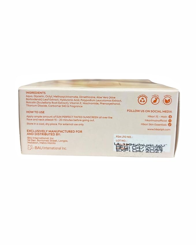 Hikari Skin Premium Sun Perfect Tinted Sunscreen SPF 50-50ml