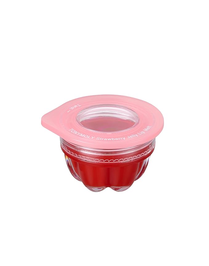 TONYMOLY Jelly Lip Melt, Moisturizing, Hydrating & Nourishing Lip Balm Treatment, Strawberry, 0.31 oz.