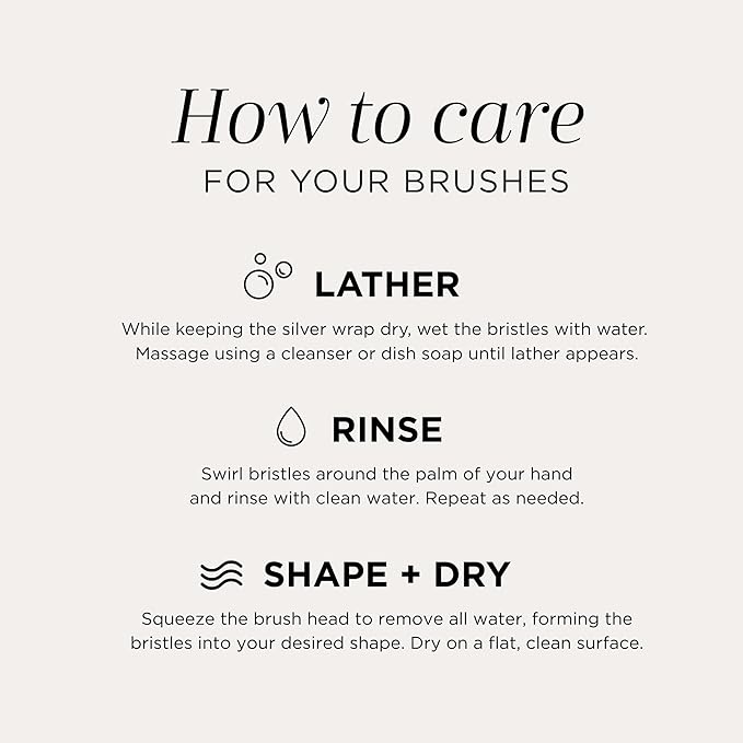 HALEYS Beauty Lid Brush, Medium, Flat & Tapered Eyeshadow Make Up Brush for Cream & Powder, Blending Tool for Eye Makeup, Makeup Brushes Essential, Vegan & Cruelty Free