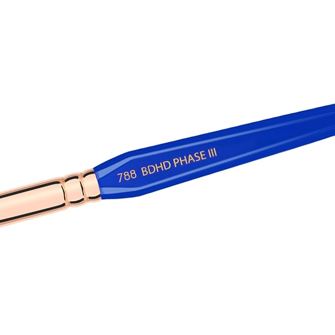 Bdellium Tools Professional Makeup Brush - Golden Triangle Series 788 BDHD Phase III - With All Vegan and Soft Synthetic Fibers, For Blend & Soften (Blue, 1pc)
