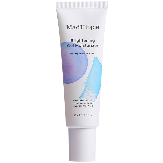 Mad Hippie Facial Moisturizer, Brightening Gel with Vitamin C, Niacinamide & Hyaluronic Acid – Oil-Free Moisturizer for Oily Skin, Acne-Prone Skin Care, 1.02 Fl Oz