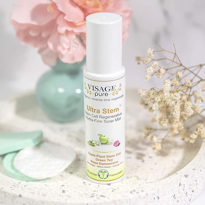 Ultra Stem Regenerative Anti-Aging Toner - Extra Strength Highest Concentration Stem Cell Toner. Tightens The Skin and Minimizes Pores - Organic - Physician Formulated -Research Supported