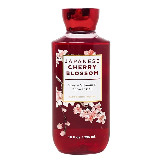 Bath & Body Works Japanese Cherry Blossom - Gift Box Set - Fine Fragrance Mist, Shower Gel and Body Lotion with a Himalayan Salts Springs Sample Soap
