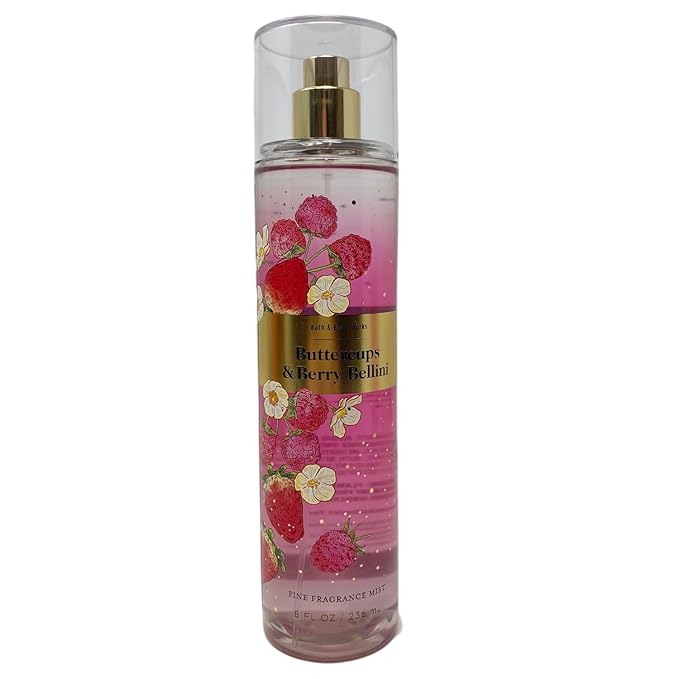 Bath & Body Works Buttercups & Berry Bellini Trio Gift Set - Body Cream, Fragrance Mist and Shower Gel - with a Wild Jasmine Bar Soap - Full Size