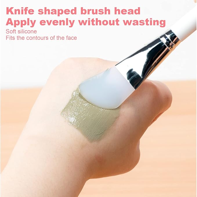 Silicone Face Mask DIY Tools Set | Includes Brush Applicator, Scrubber & Mixing Bowl | For Homemade Skincare, Exfoliator & Medicube Treatment Application