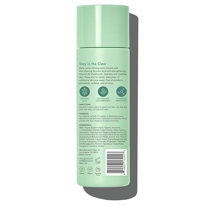 Rael Miracle Bundle - Miracle Clear Exfoliating Cleanser (5.1 fl. oz), Miracle Clear Clarifying Toner (5.1 fl. oz)