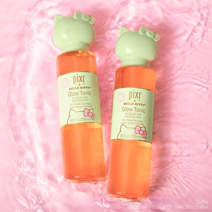 Hello Kitty Glow Tonic, 5% Glycolic Acid Exfoliating Toner, 100 ml