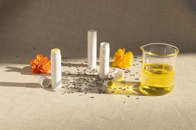 GreenWay 0.15oz / 4.25g Bamboo Lip Balm Tubes with Lids - 50 Pack Twisting Empty Chapstick Tubes - Plastic-free Refillable Lip Gloss Tube - Eco-Friendly DIY Cosmetic Containers – White