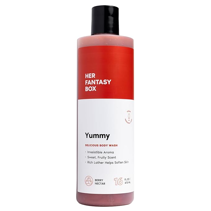 Her Fantasy Box Yummy | Body Wash - Indulgent, Luxurious Body Wash for Deep Cleansing, Moisturizing, and Nourishing Skin - Refreshing Scent for All Skin Types - 16 oz