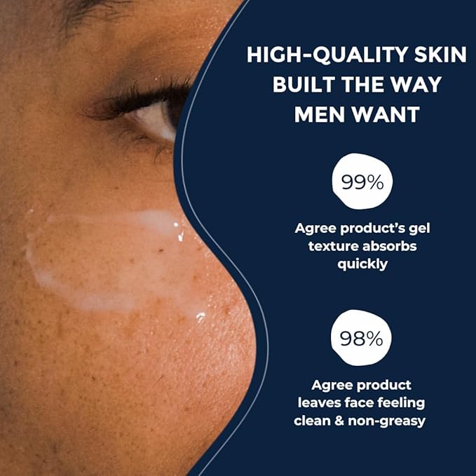 Prettyboy Face Revival Gel Moisturizer For Men - Hydrating Cream That Refreshes Dry Skin, Irritation, & Redness - Supports Anti Aging & Anti Wrinkle - Fragrance Free - 3 Count