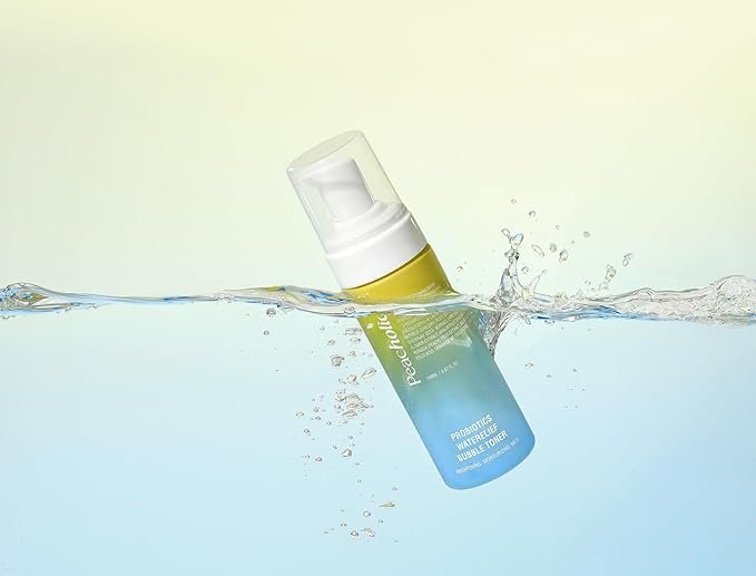 Generic [Peacholic] Probiotics Waterelief Bubble Toner, pH 5.5 Bubble - Deep Hydration, Soothing, Gentle Exfoliation, Suit for Sensitive and All Skin Types, 5.07 fl.oz, Blue, Yellow