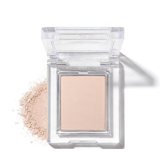 Matte Light Nude Brown Single Eye Shadow Palette, Neutral Powde Eye Shadow for Women, Eye Brightener Eye Shadow Primers, Monochrome Natural High Pigment Mini Eyeshadow, sombras para ojos