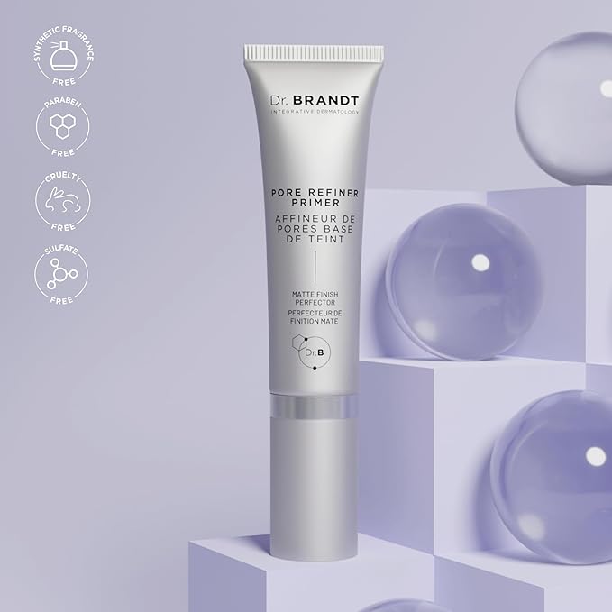 Dr. Brandt Pores No More, Pore Refiner Primer - Instantly Minimizes the Appearance of Pores, Absorbs Oil & Mattifies Shine - 0.5 fl oz