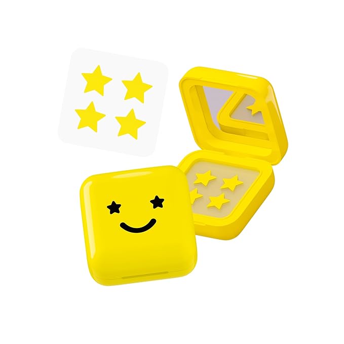Starface Hydro-Star Pimple Patches + Big Yellow Compact, Clinically Proven Spot Shrinking in 6 Hours, Absorb Fluid and Reduce Redness, Hydrocolloid, Vegan and Cruelty-Free Skincare (32 Count)