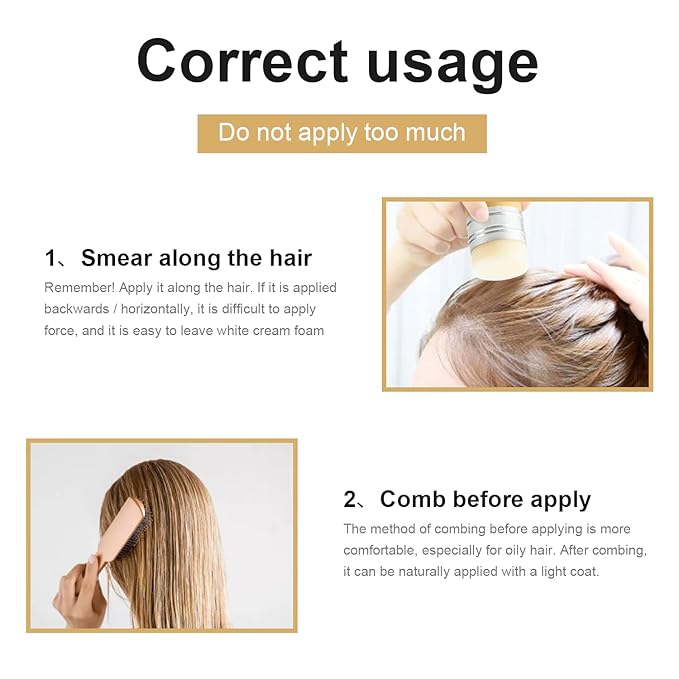 BestLand Hair Wax Stick – Non-Greasy, No-Residue Tamer for Flyaways, Frizz & Baby Hair, Styling Stick for Edges & Slick Back Looks, for Women, Men & Kids