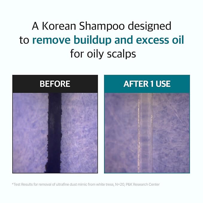 RYO Deep Cleansing Shampoo with Korean Ginseng & Caffeine - Cooling and Refreshing for Oily Scalp, Hair Loss Care, Anti-Dandruff, Sebum Control, 16 Fl Oz.