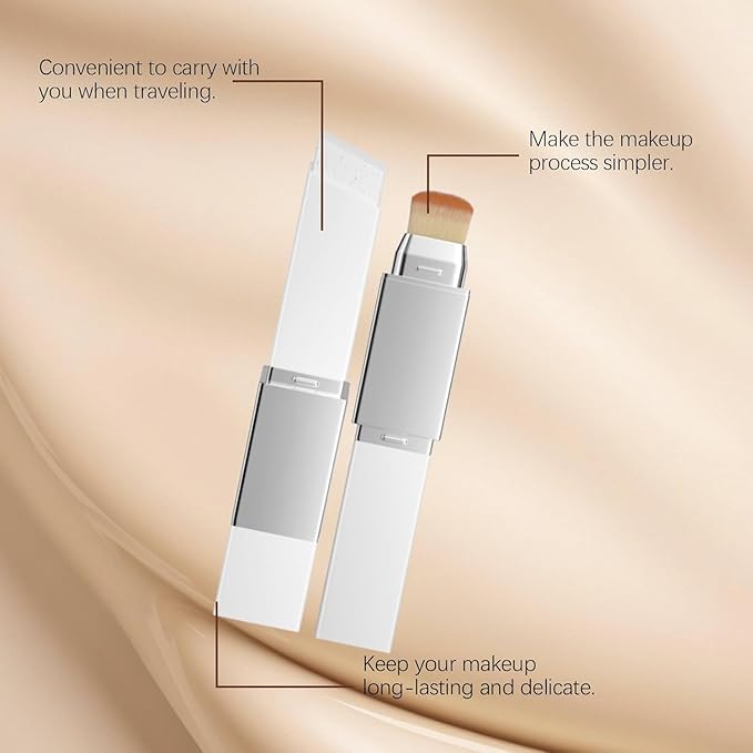 Official Lumineskin Cover Cream Stick V - Color Changing Foundation Stick - Hydrating Concealer Base Makeup, Dual-Ended with Built-in Brush, Portable for Daily Use (Natural)