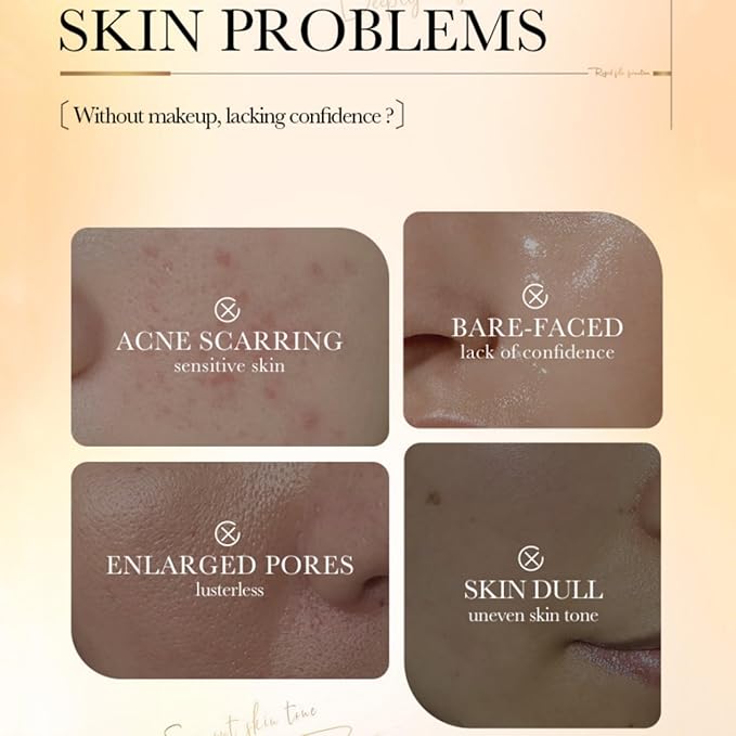 Collagen Tone-Up Cream, Anti-Aging Lazy BB Cream Tinted Moisturizer, Concealer, Makeup Base & Foundation for Women & Girls, Full-Coverage Hide Pores Hydrating No-Makeup Finish