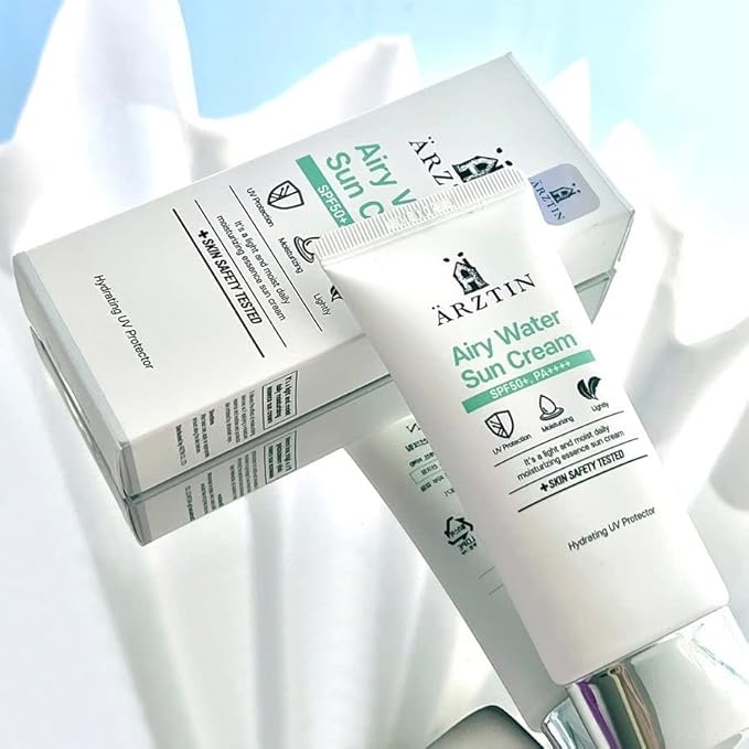 Airy Water SUN Cream SPF50+, PA++++, Lotion Type, NO Whitecast Smooth Texture Light Finish Sun Lotion