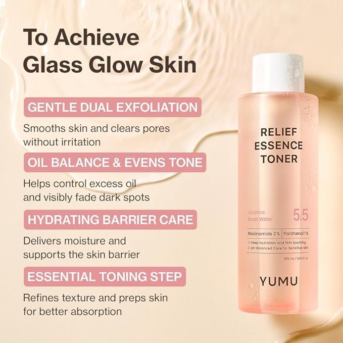 YUMU Skin Barrier Set, Hydrating Toner & Zinc Cream, Calming & Barrier Care, Korean Skincare