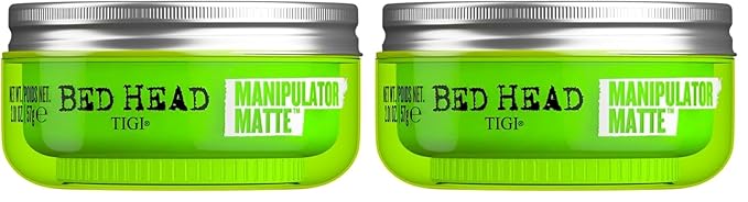 TIGI Bed Head Manipulator Matte Hair Wax,Strong Hold Sculpting and Styling Paste for Short to Medium Hair,2.01 oz,(Pack of 2)