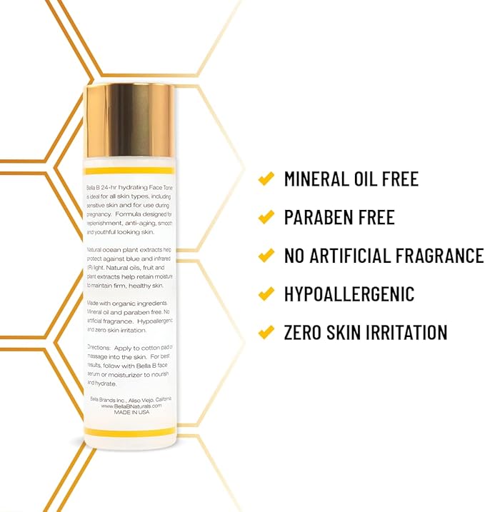 BELLA B Face Toner 5.1 oz Bottle - Pregnancy Skin Care - Pregnancy Toner - Pregnancy Safe Toner - Healthy Beauty - Natural Toner for Face - Fragrance Free Toner - Face Toner Moisturizer