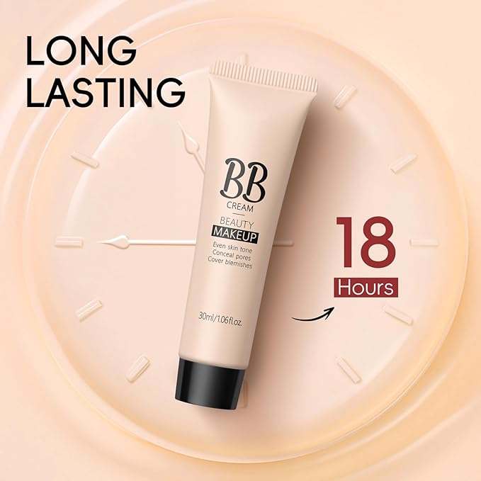 30ml Moisturizing BB Cream Foundation For Makeup | Nourishing Lotion, Sunlight Blocking Cosmetics - Helps To Improve Skin Texture & Radiance(D#)