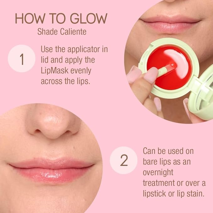 Pixi Beauty LipMask | Tinted Hydrating and Moisturizing Lip Balm Jelly |Lip Gloss Infused with Camellia, Jojoba and Pomegranate | Caliente |0.3 fl.oz / 8 g