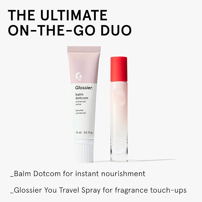 Glossier Balm Dotcom Hydrating Lip Balm - Universal Salve, Up to 12Hr Moisture - Lanolin, Beeswax & Castor Oil for Dry Lips, Cuticles & Skin - Original, Clear Fragrance-Free, 15ml