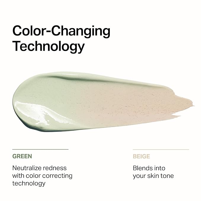 Meebak Cica Redness Color Correcting SPF 50 - Green to Beige CC Cream with Niacinamide and Centella - Neutralizes Redness for Fair-to-Medium Skin Tones - Korean Skincare