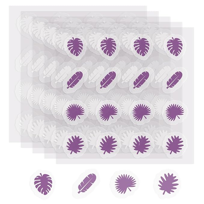 80 Pack UV Detection Stickers for Sunscreen Leaf Pattern - Sunscreen Dots UV Stickers Sun Protection Reminder for Kids Adults - Waterproof Sunblock Patch SPF Sensing Spots Patches for Reapplying