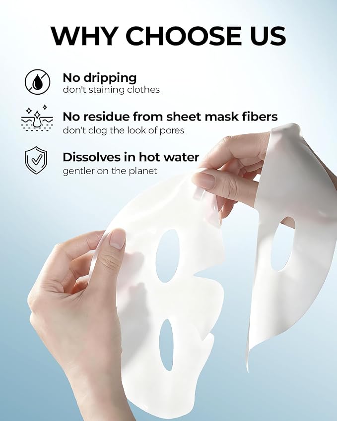 6 Pack Bio-Collagen Face Mask, Hydrating Overnight Masks, Fine Lines Face Lifting Mask for Elasticity, Pore Minimizing, Firming, Moisturizing, Facial Mask Skincare