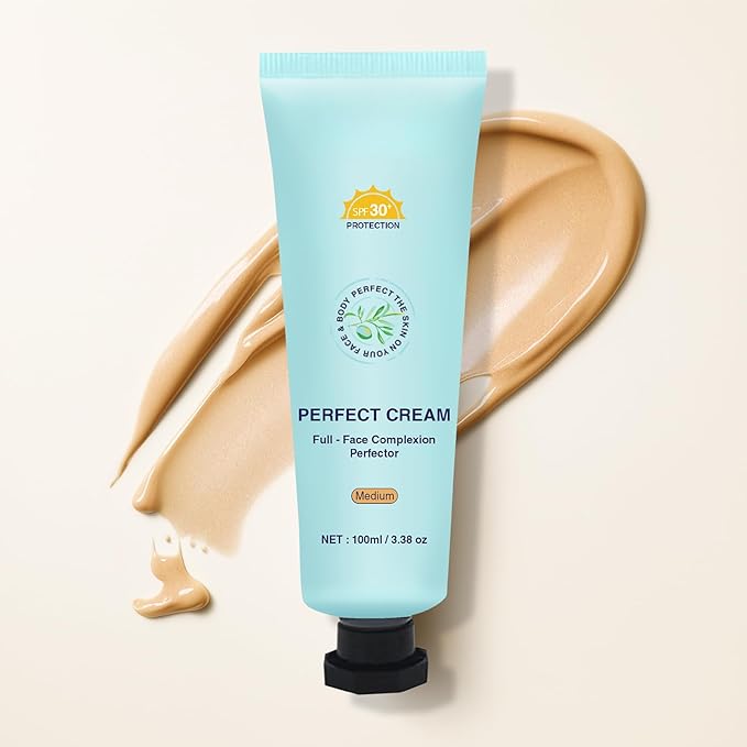 Tinted Sunscreen for Face SPF30+ 100ml Each - Full - Face Complexion Perfector - Sweat - Proof & Moisturizing (Medium)