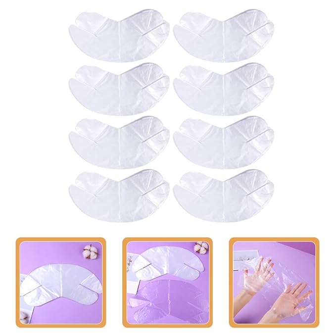 Disposable Neck Mask Sheets 200pcs Plastic Toner Mask Paper for Spa Skincare Treatment Hydrating Neck Covering Suitable for Beauty Salon and Home Use