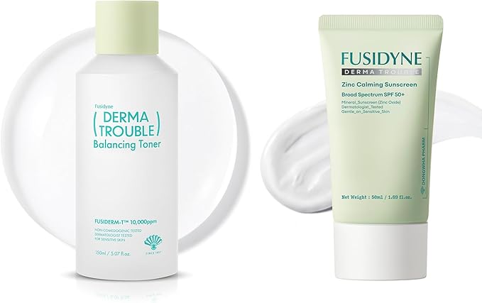 Balancing Toner (150ml) + Zinc Calming Sunscreen SPF50+ (50ml) — Tone, Soothe & Protect for Sensitive, Acne-Prone Skin