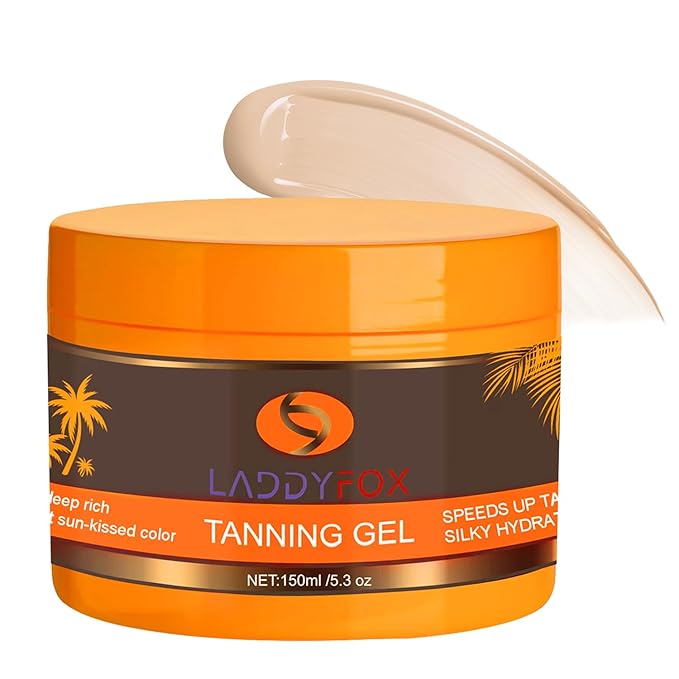 Intensive Tanning Gel,Natural Tanning Accelerator Cream, Luxury Tan Enhancer for Sunbeds and Outdoor Sun,Brown Tanning Gel,Moisture and Hydration -5.3 oz