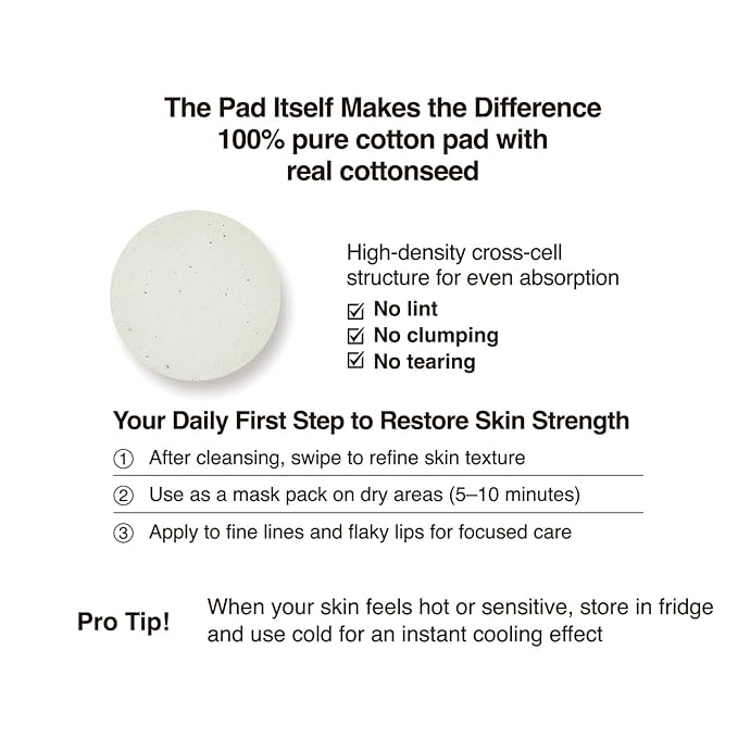 Houttuynia Cordata Purity Skin Serum Pad – Hydrating and Soothing Toner Pads with Centella Asiatica for Sensitive Skin, 70 Pads