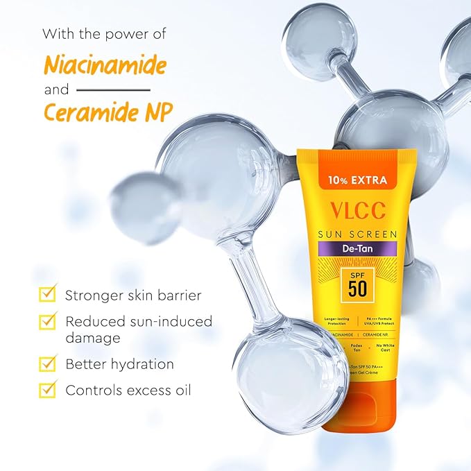 VLCC De Tan SPF 50 PA+++ Sun Screen Gel Creme(100gm)