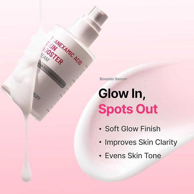 MEDITHERAPY Tranexamic Acid Skin Booster Cream 3.4 Fl Oz - 5% Niacinamide & 3% TXA Korean Face Moisturizer - Gentle Facial Serum Cream with Facial Device for Glass Skin - Radiant Complexion