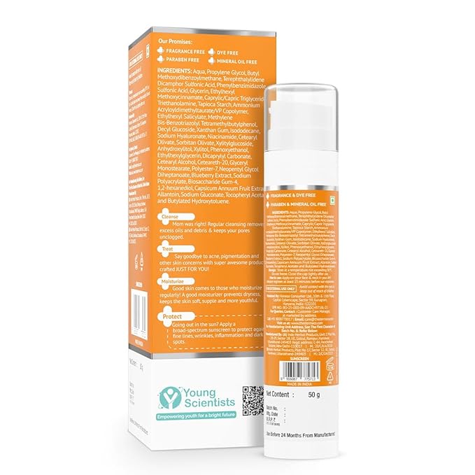The Derma Co 1% Hyaluronic Sunscreen Aqua Gel with SPF 50 & PA++++ | Broad Spectrum UVA/B & Blue Light Protection | Lightweight & Quick Absorbing with Vitamin E | 1.76 Oz/50g