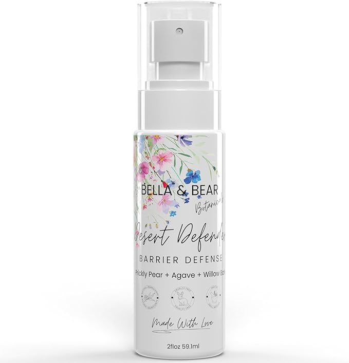 Bella & Bear - Desert Defender Barrier Defense Toner for All Skin Types - Hydrating & Clarifying Face Toner with Prickly Pear, Agave, Aloe & Willow Bark - Supports Skin Barrier, Reduces Blemishes