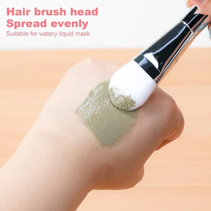 Silicone Face Mask DIY Tools Set | Includes Brush Applicator, Scrubber & Mixing Bowl | For Homemade Skincare, Exfoliator & Medicube Treatment Application