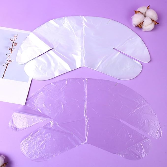 Disposable Plastic Neck Mask Sheets 200Pcs Toner Mask Patch for Moisturizing Skin Care Therapy Neck Covering Suitable for Salon and Home Use