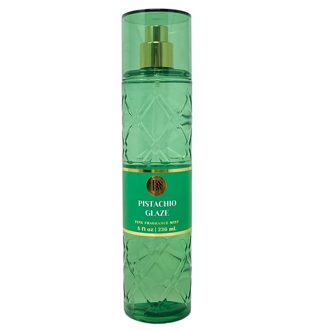Bath & Body Works Pistachio Glaze 3 Pack Fragrance Mist Bundle with an Aloe Vera Bar Soap - Full Size