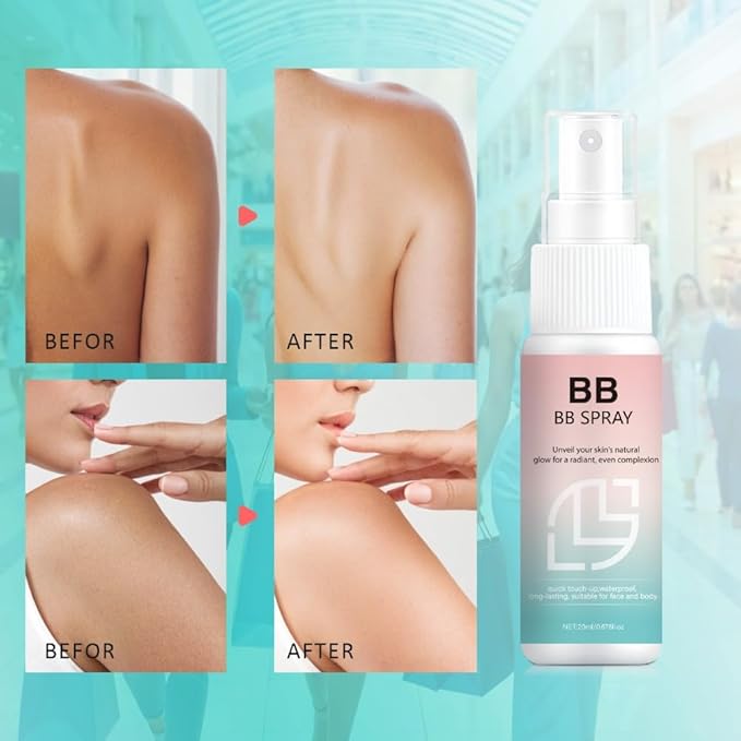 2PCS BB Whitening Spray, BB Cream Concealer Brightenfor Easy to Apply Cosmetics Long Lasting