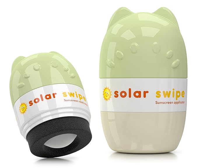 Sunscreen Applicator for Kids and Adults, Portable, Washable, Easy on the Go Sunscreen Application for Any Age and Skin (Olive Beige)