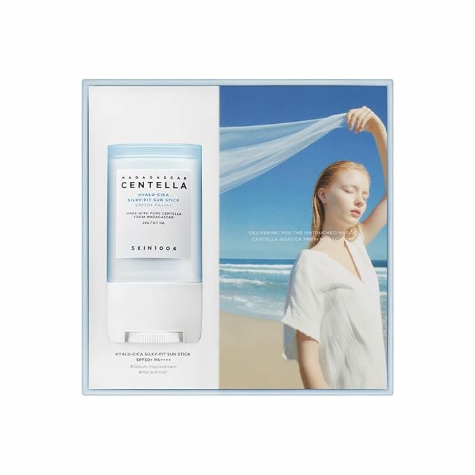 SKIN1004 SKIN 1004 - Hyalu Cica Sunsational Kit. Madagascar Centella Hyalu-Cica Silky-Fit Sun Stick X1 and Madagascar Centella Hyalu-Cica Water-Fit Sun Serum Mini X2 korean gift set