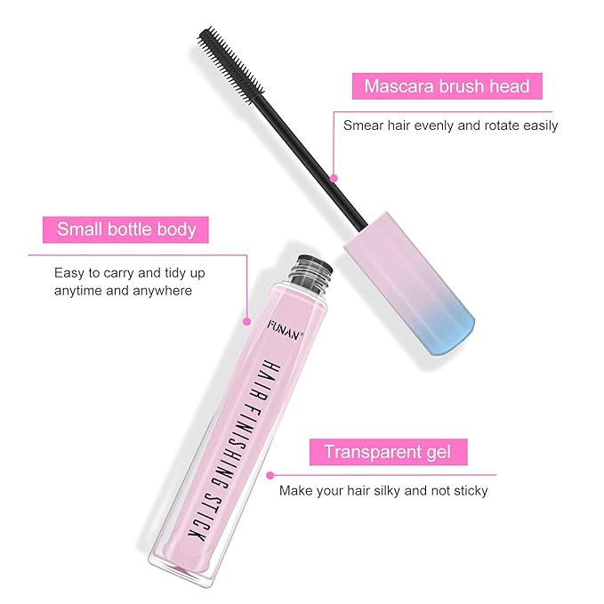Hair Finishing Stick 2 Pack, Flyaway Feel Stick Hair, Small Broken Hairs Finishing Cream, Non-Greasy and Non-Sticky