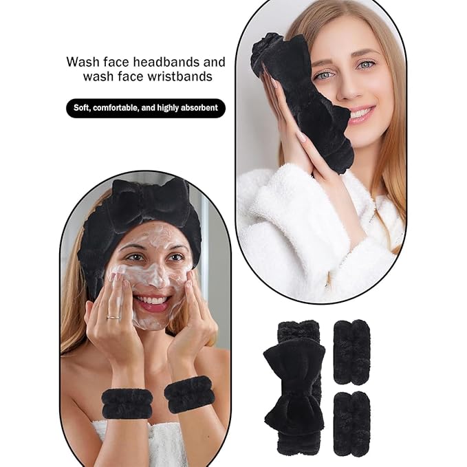 Professional Comfort Makeup Tool Set, 54pcs/set Brush & Today Sponge & Powder Puff & Headband & Brush Cleaning Bowl, Multi-sue Facial Makeup & Cleansing Accessories (black)